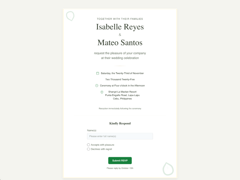 Sample of handwritten wedding vows.